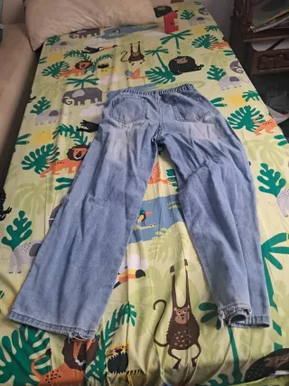 Pantalones vaqueros anchos con lazos