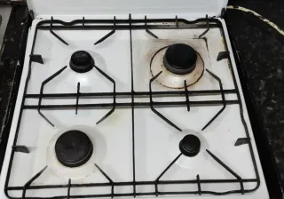 Cocina de gas butano 4 fuegos con horno
