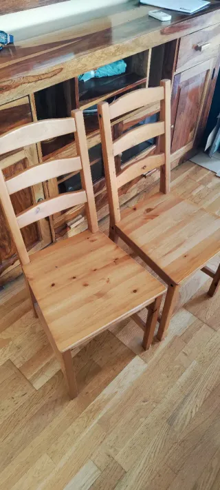 Sillas Madera de Pino Macizo Estilo Escandinavo