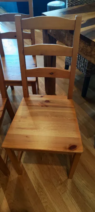 Sillas Madera de Pino Macizo Estilo Escandinavo