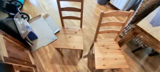 Sillas Madera de Pino Macizo Estilo Escandinavo