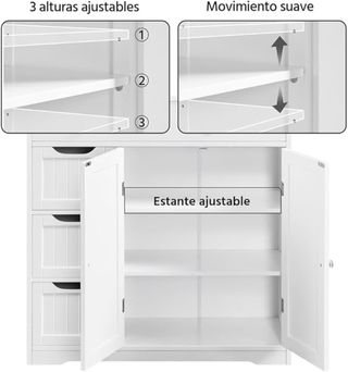 Mueble de baño blanco de madera