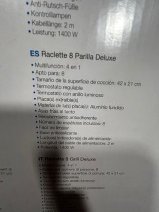 Plancha Princess Raclette Grill Deluxe