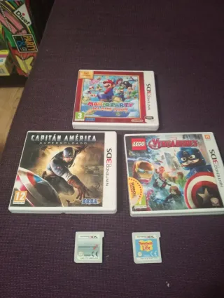Lote 5 Juegos Nintendo 3DS negociable.