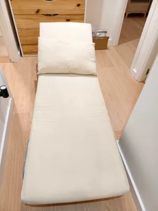 Sillón cama reclinable beige