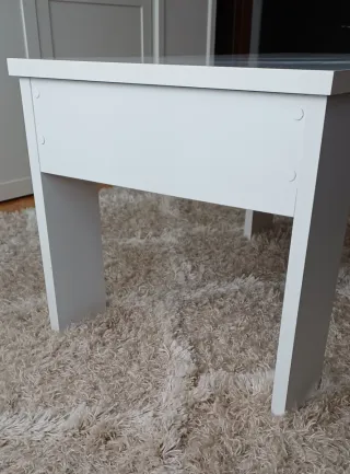 Mesa abatible blanca. 90x50