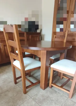 OPORTUNIDAD ! Conjunto comedor rústico  9 piezas