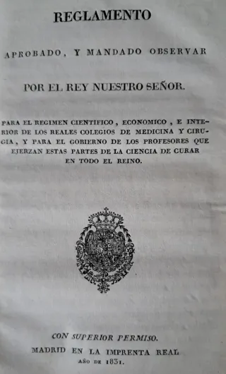 1831 MEDICINA, FARMACIA, CIRUJIA, antíguo