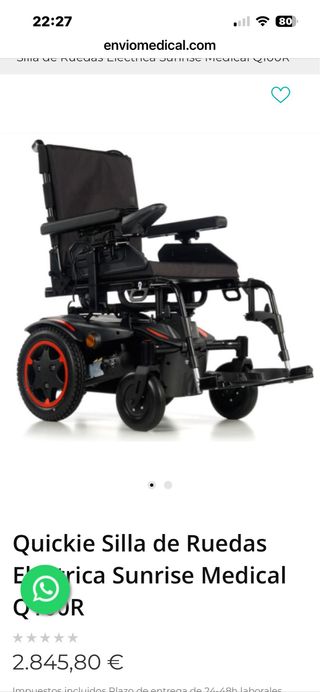 Silla Eléctrica Quickie Sunrise Medical QOUR