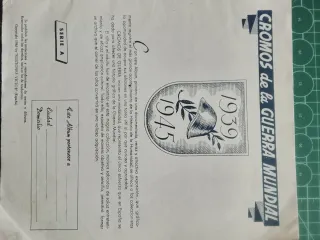 Álbum"Cromos de  Guerra" Edición A 1945 vacío