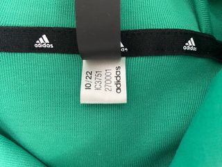 Sudadera Adidas Verde unisex con Logo Blanco