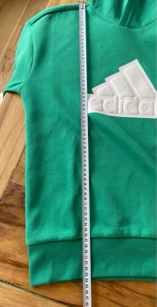 Sudadera Adidas Verde unisex con Logo Blanco