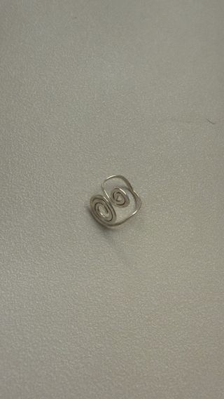 Anillo Plata Ajustable Diseño Espiral