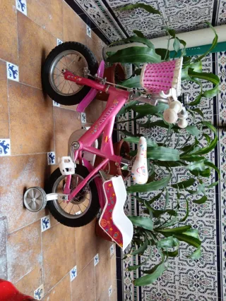 Bicicleta niña 12 pulgadas rosa