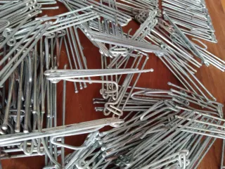 80 Ganchos Cortina Metal Plateado Usados