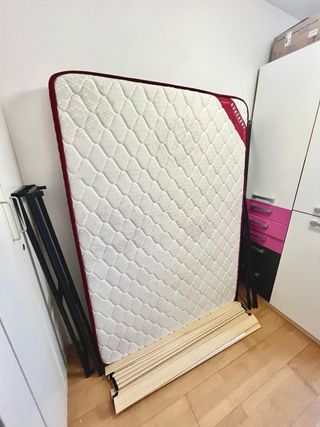 Cama 135cm con colchón y base