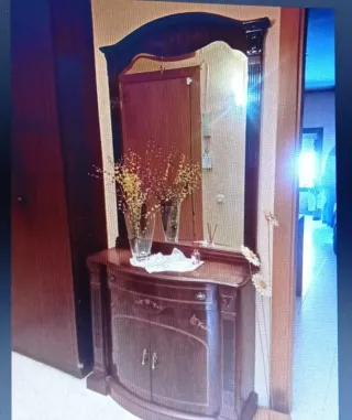 Mueble recibidor zapatero madera