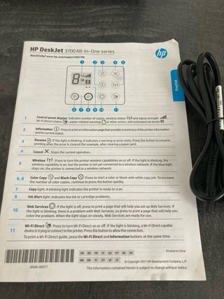 Stampante HP Deskjet 3700 Blu/Bianca