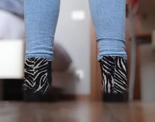 Stivaletti Chelsea in Pelle - Made in Italy Zebra