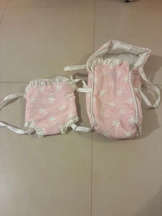 Portabebés y capazo para muñecas estrellas