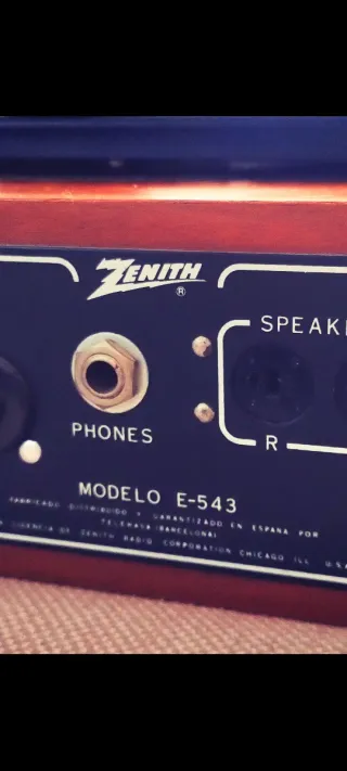 Tocadiscos Zenith E-543 Vintage 1970