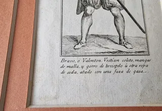 3 litografie di incisioni del XVIII secolo con passepartout