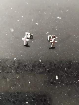 Pendientes Cruz Plata