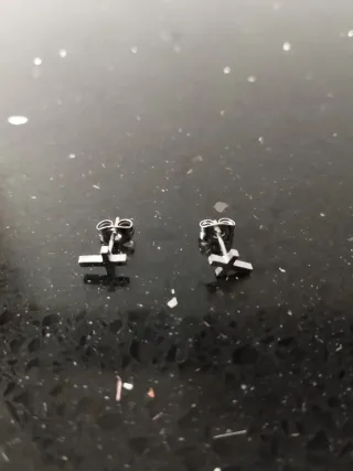 Pendientes Cruz Plata