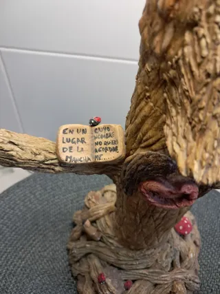 Lámpara artesanal árbol con detalles