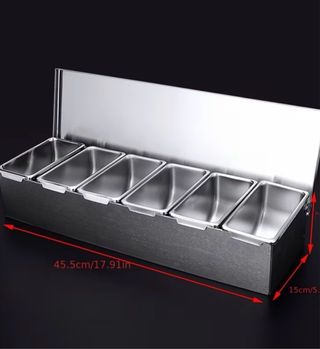 Porta spezie acciaio inox nuovo