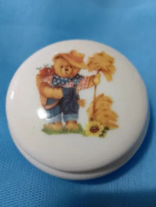 Portagioie Limoges Decorato Orso