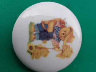 Portagioie Limoges Decorato Orso