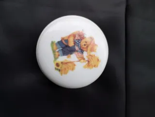 Portagioie Limoges Decorato Orso