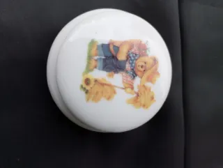 Portagioie Limoges Decorato Orso