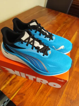 Zapatillas Puma Running Talla 45 Celeste. NITRO 4