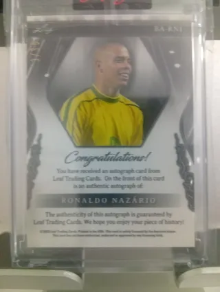 Carta firmada Ronaldo Leaf Sports Heroes