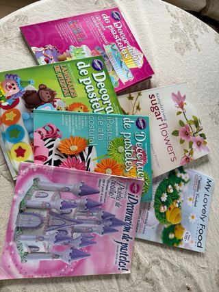 Lote de 6 revistas de pasteleria y reposteria