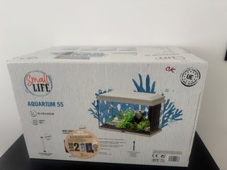 Acuario Small Life 55L con mesa Regalo arena