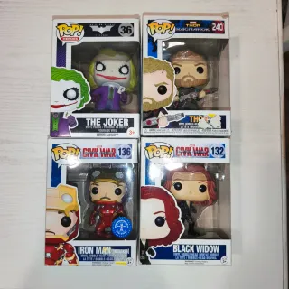 Funko Pop Marvel, DC, Jack Sparrow, Joker