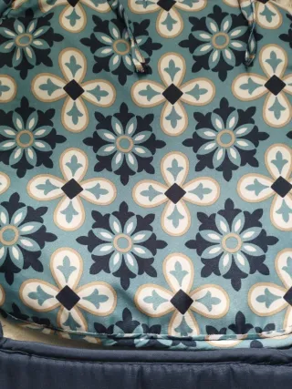 4 Cojines para sillas azul y multicolor