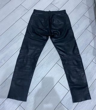 Pantaloni Pelle Dainese 5 Tasche Neri Taglia 54