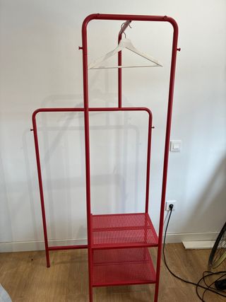 Burro perchero Ikea rojo metal
