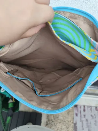 Bolso étnico con estampado de búho