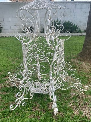 Conjunto Mesa y Sillas Hierro Forjado Jardín