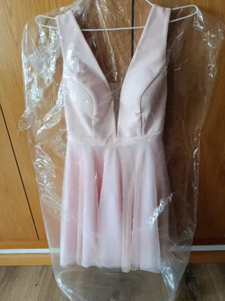 Vestido fiesta Silvia Navarro rosa