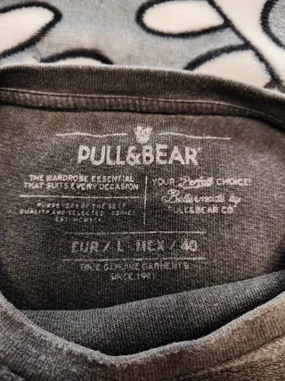 Pull&Bear Sudadera Gris Huesos