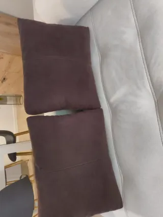 Cojines de sofá de ante (2 unidades)