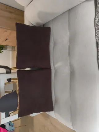 Cojines de sofá de ante (2 unidades)