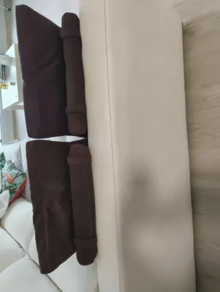 Cojines de sofá de ante (2 unidades)