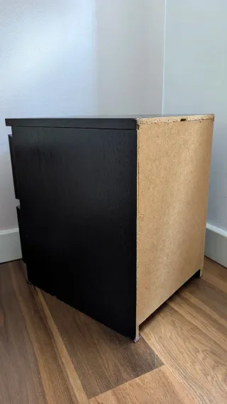 Cómoda Ikea MALM 2 cajones negro-marrón